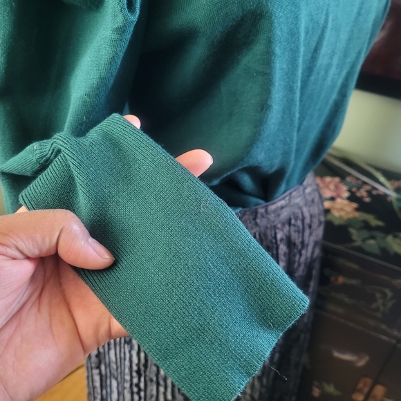 Eloquii green puffed sleeve sweater Size 14/16 - Picture 3 of 8